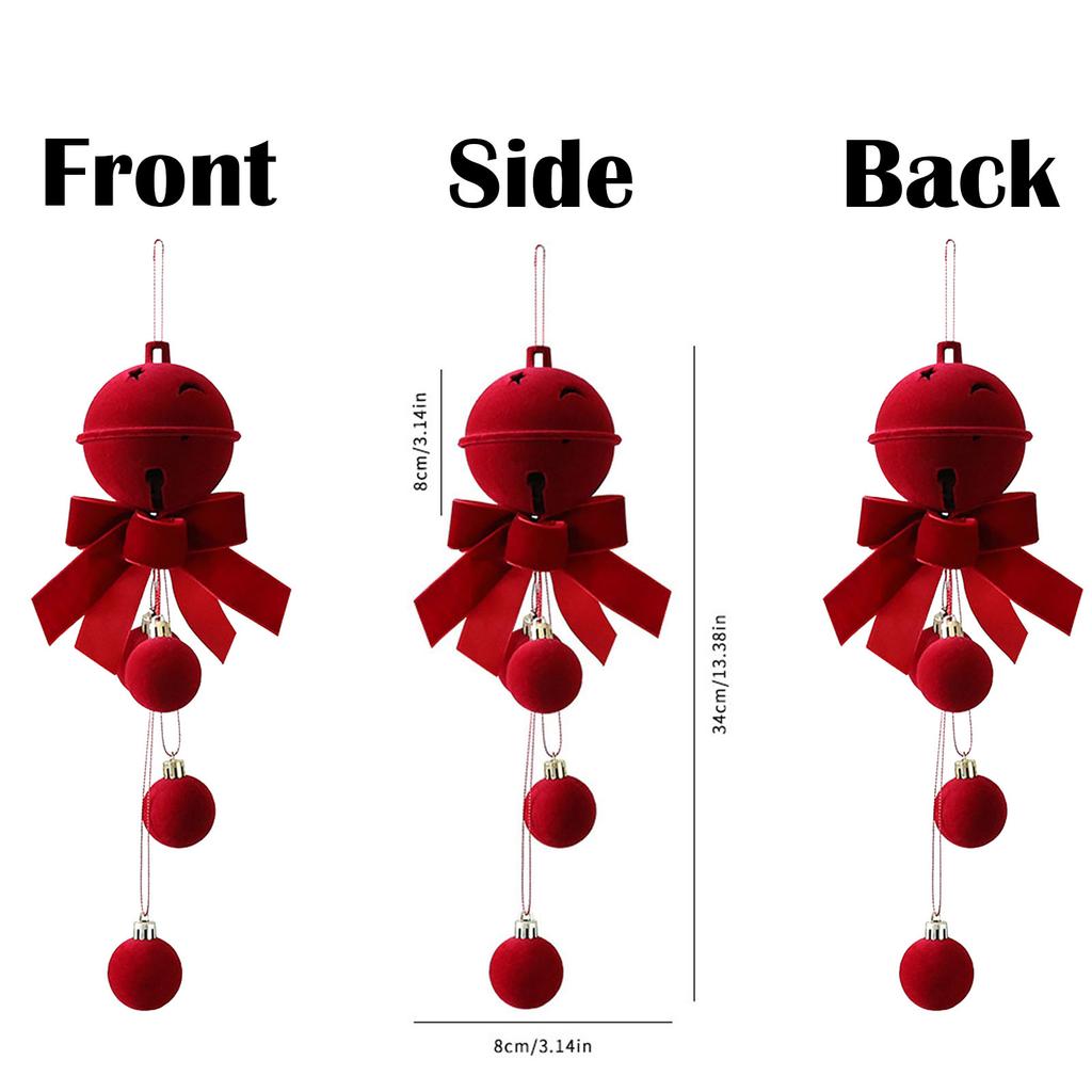 Vánoční vločkovaný zvonek vánoční stromek ozdobný přívěsek