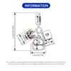Copper Backpack Notebook Pen Holder Pendant Charms Beads Fit Bracelets Diy Gifts Jewelry Accessory
