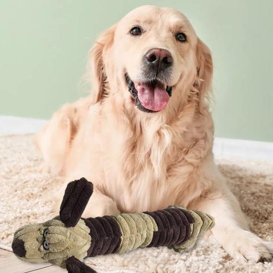 Plush Animal Dog Toy Squeaky Stuffed Long Animal Dogs Chew Toy for Puppy Teething Tug-of-War Interactive Play