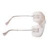 Miu Miu Curved Rimless Lens Irregular Shape Sunglasses Women sunglasses Steel SMU54Y-1BC10F