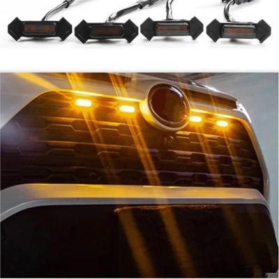 Zmodyfikowana kratka wyścigowa Białe lampy LED Bursztynowe światło LED Zewnętrzna dekoracja lampa kratki Do HILUX REVO TACOMA ROCCO