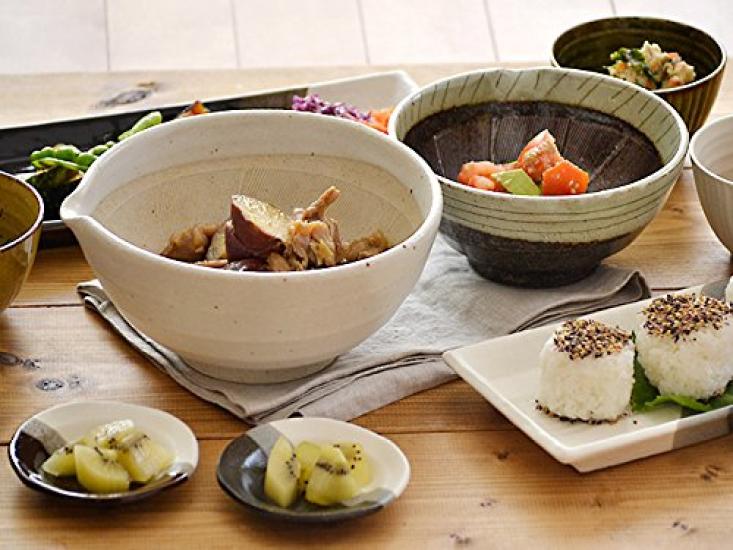 Tableware East Mortar and Porcelain Katakuchi White Bowl, 6-inch, Mortar, Karatsu, 19.7cm