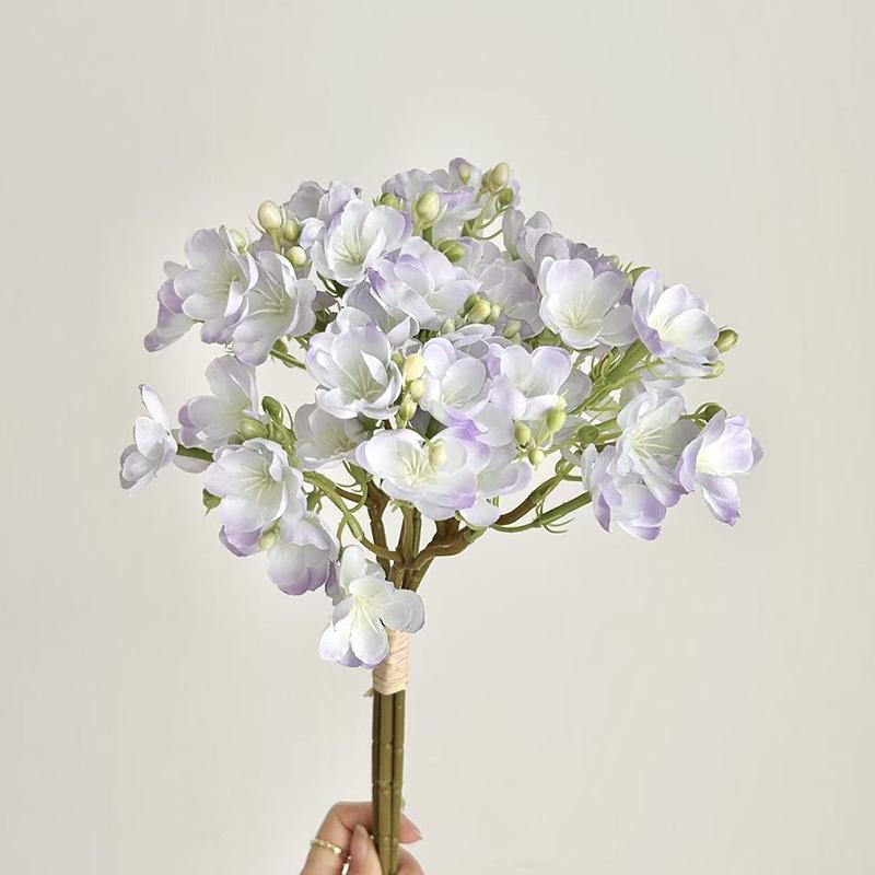 4pcs/bundle Fake Flower Elegant Silk Flower Home Vase Decor Simulated Jasmine Flower Home Hotel Shopping Mall Decoration 40cm
