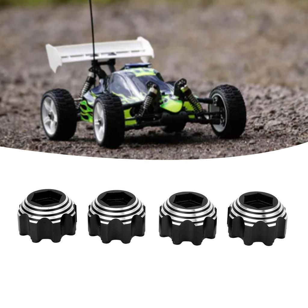 4pcs 8x32 To 17mm Hex Adapters for 8x32 3.8in Wheels Electric Car Truck Option Parts Aluminum Alloy