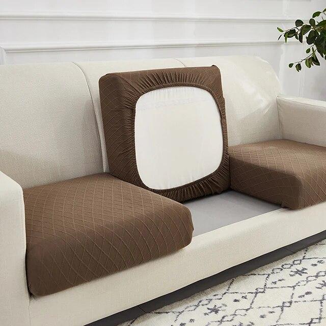 1/2/3/4 Seater Jacquard Sofa Cushion Cover for Living Room Elastic Seat Protector Case Stretch for Furniture Pet Kid Sofa Covers