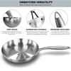 316 Stainless Steel Pan Set - Wok Non-Stick Pan Fried Meat Pot Coating-Free for Kitchen Utensils for Gas Stove Induction Cooktop