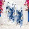 Women Plus Size Two Piece Set Long Sleeve Open Front Cardigan Sleeveless Round Neck Bodycon Printed Dress Blue White Beige