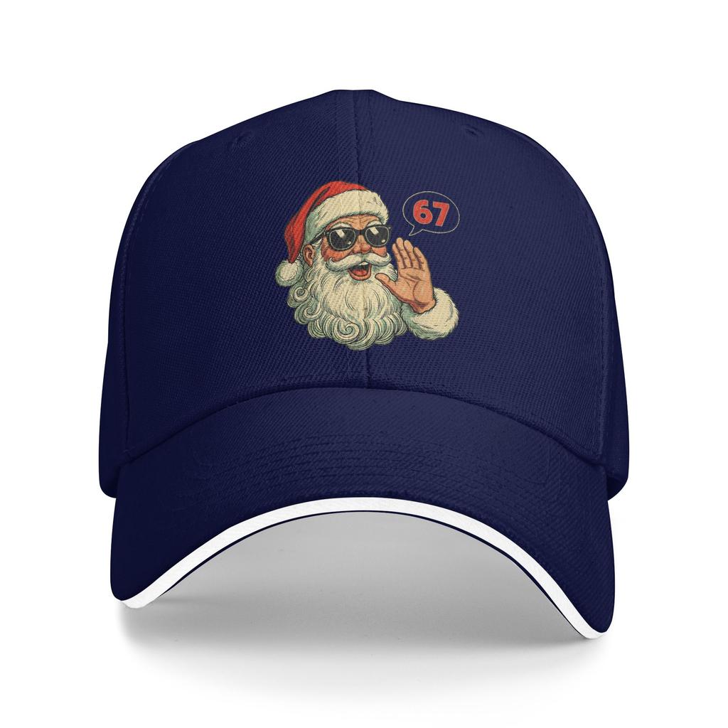 67 Christmas Funny Six Seven Meme Brainrot Santa Claus Sun Baseball Cap Summer Casual Hip Hop Hats Outdoor Sport Baseball Caps