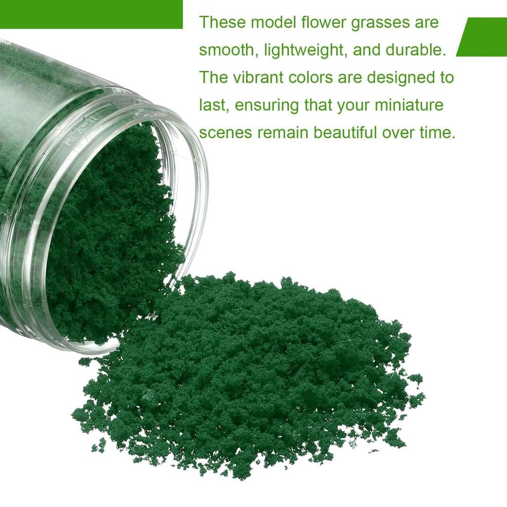 CoCud Model Flower Glasses, 185ml Capacity, Fake Miniature Flower Glasses, Tree Sponge, Dark Green - (Uses: DIY Dollhouse, Fairy Garden, Model