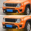 7x Black Front Grille Grill ert Bezel Ring Decor Cover for Jeep Renegade 19+