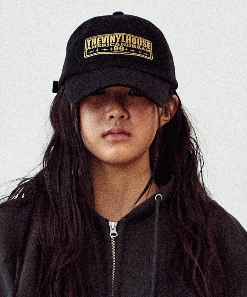 THEVINYLHOUSE Square Patch Ball Cap Black