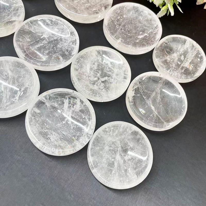 Natural White Crystal Demagnetizing Bowl - Polished Energy Stone Jewelry Desktop Ornament