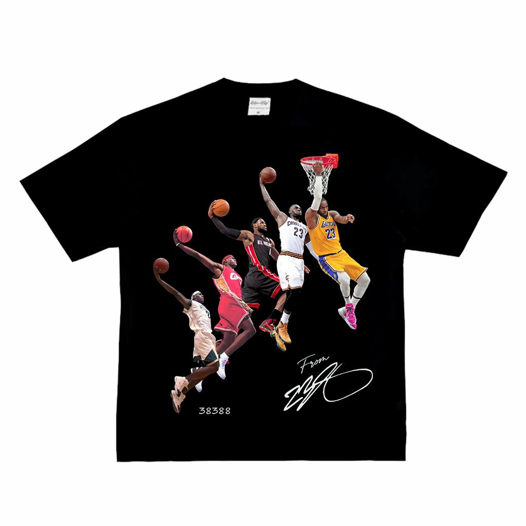 2024 New Fashion James Five Period Dunk Record-breaking Commemorative American Short-sleeved Pure Cotton Short-sleeved Tt Shirt