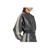 adidas Originals SST FW25 Comfortable Striped Stand Collar Short Sleeve Jacket Women Jacket KE5035