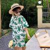 Boys' Hawaiian Floral Shirt & Shorts Set - Stylish Summer Beachwear for Kids