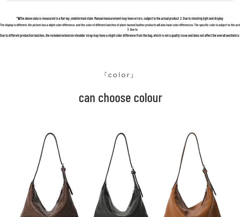 Qiu Zhen Genuine Leather Hobo Bag – Versatile, High-End Shoulder Bag for Women