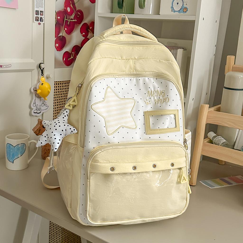 Schoolbag new middle and high school schoolbag for girls and primary school students high value ins niche design backpack large capacity backpack