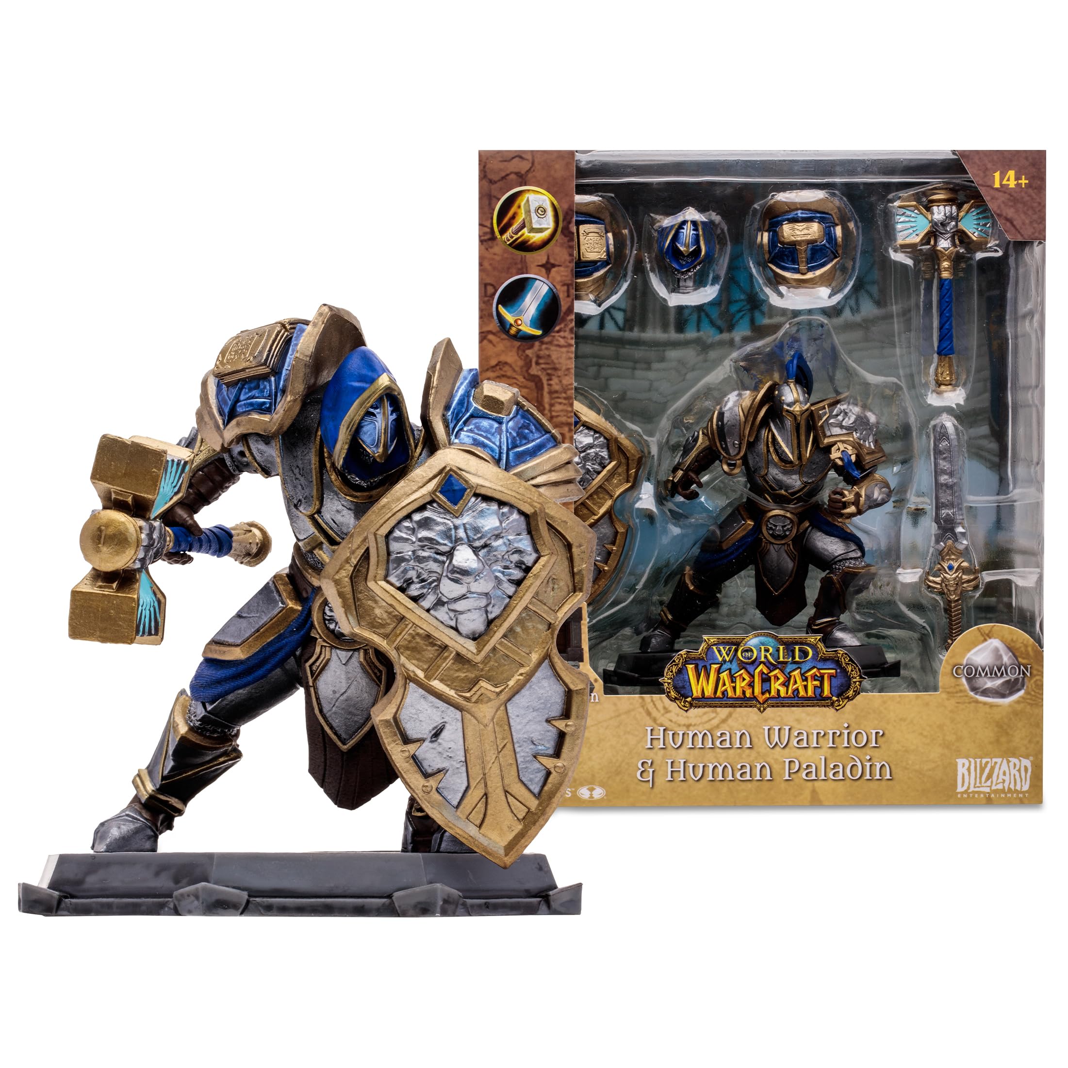 

McFarlane Toys World of Warcraft Фигурка Невероятно Детализированная Масштабная Фигурка, Основанная на Глобальном Феномене 6-дюймовая - Человек Паладин/Воин - 112