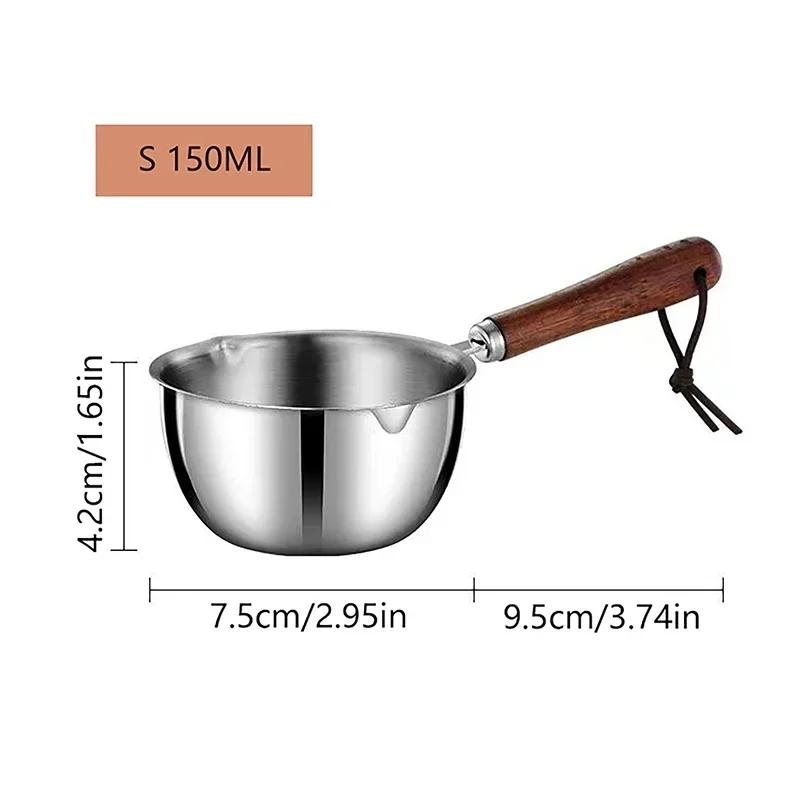 1pc Stainless Steel Butter Melting Pot, Mini Saucepan for Chocolate Cheese Oil Heating, Kitchen Tool