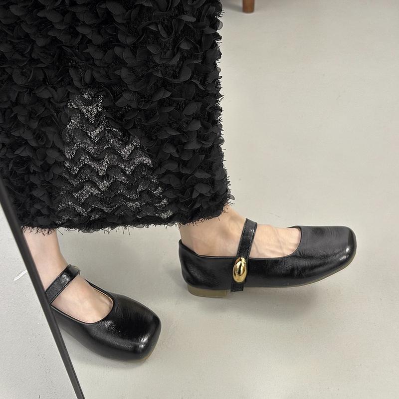 2025 Spring New Style Fashionable Versatile Simple Stylish and Lightweight Flat Bottom Shoes Single Shoes