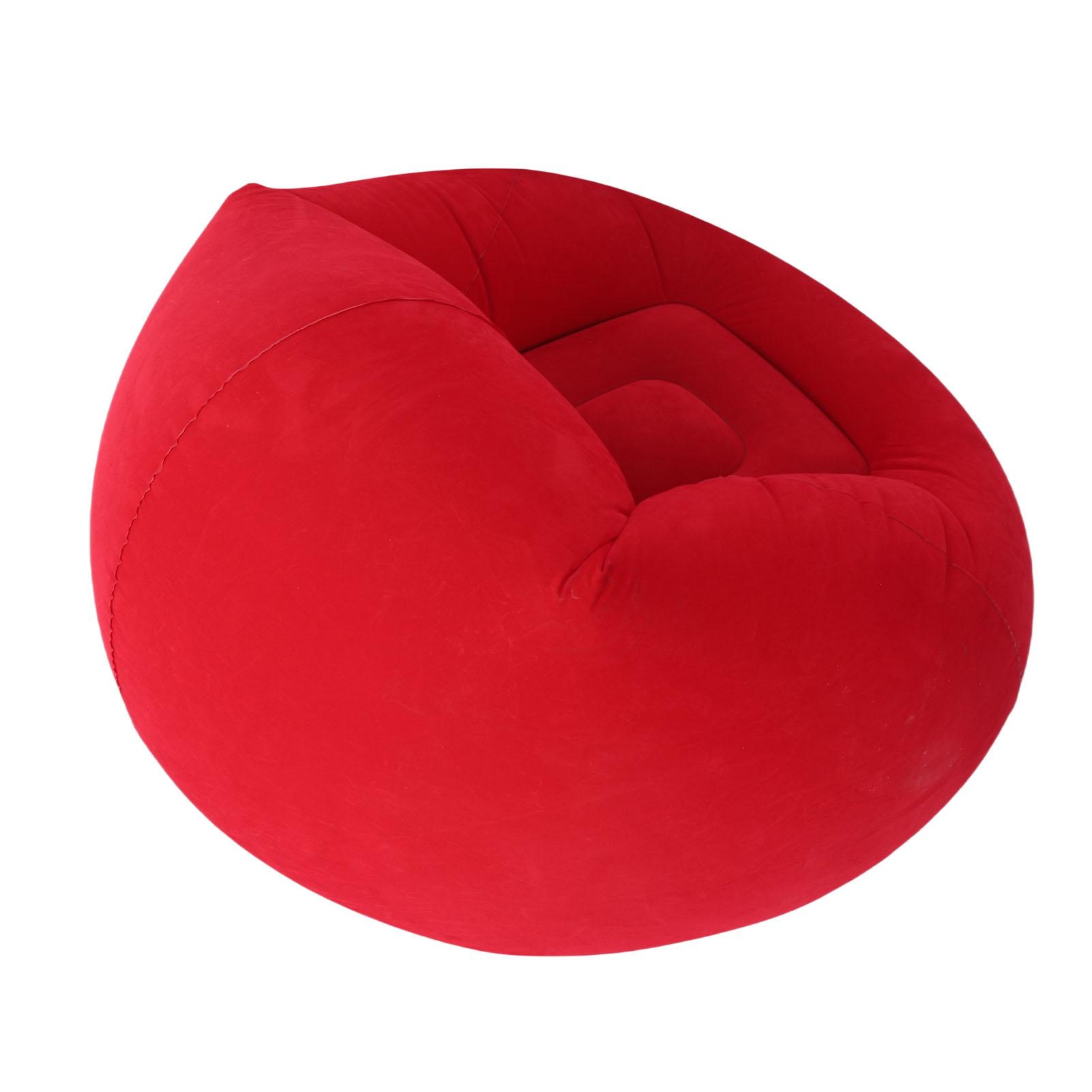 Надувной шезлонг из ПВХ с флокированным покрытием, портативный складной надувной диван для гостиной, спальни, балкона, путешествий.