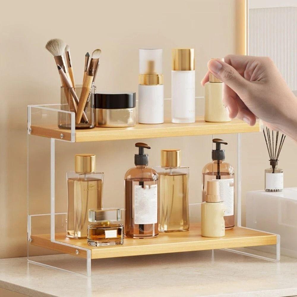 Multi-layer Design Counter Storage Shelf Vanity Sink Organizer Bathroom Countertop