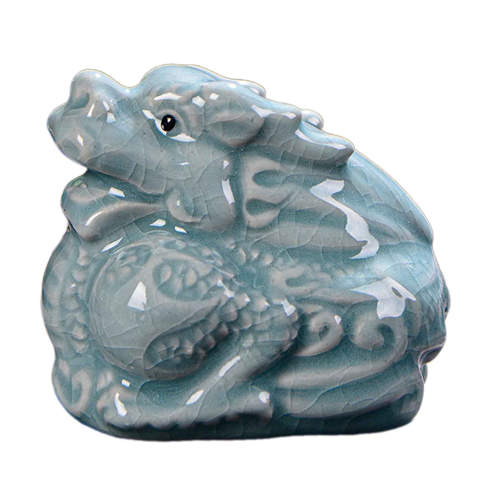 

Ceramics Tea Pet Mini Photo Props Artcrafts Home Decoration Simulated Animal Statue for Living Room Bookcase Cafe Car Bar