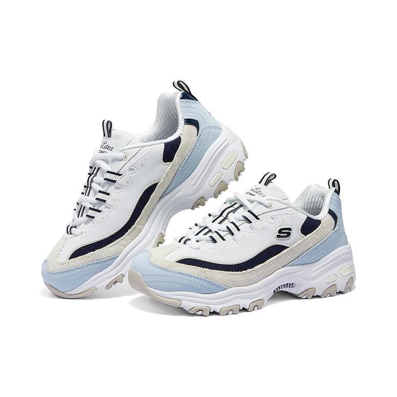 Skechers D'Lites Varsity Spirit Shoes 'White Blue Black' Women's 896276-BLMT