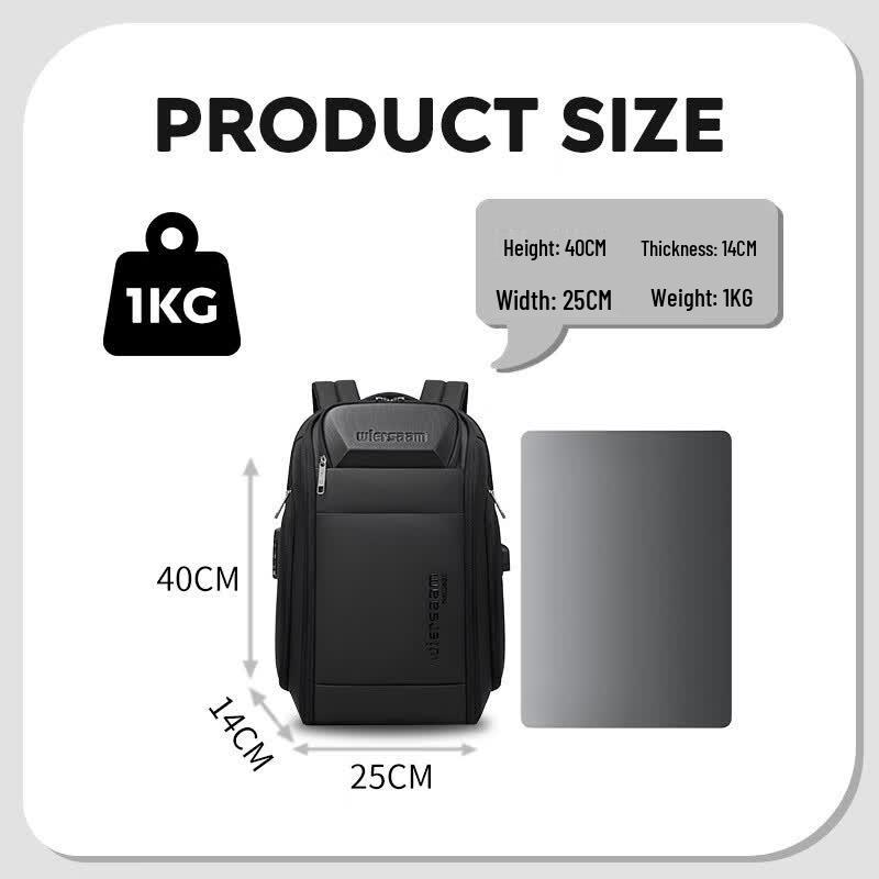 WIERSAAM Men s Business Anti-Theft Waterproof Backpack Small