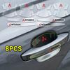 4/8 Stück Auto Styling Türschale Griff Kratzschutz Aufkleber Zubehör für Mitsubishi 9 Ralliart X EX ASX L200 Colt Pajero