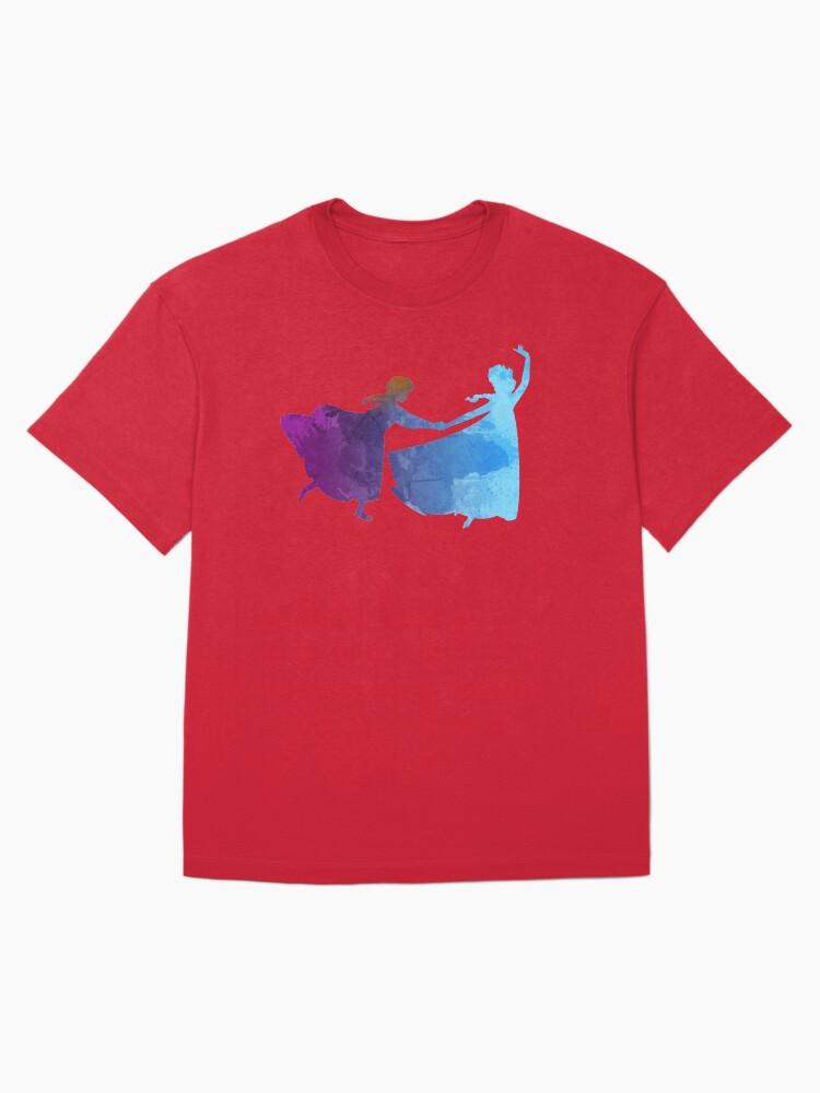 Frozen Sisters Inspired Silhouette Oversized T-Shirt