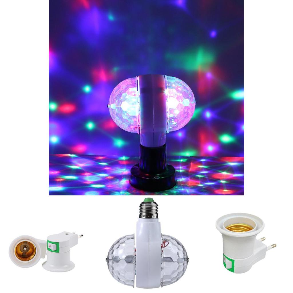 E27 6w Double-headed Led Ball Stage Rgb Light Bulb Perfect For Ktv And Disco Parties