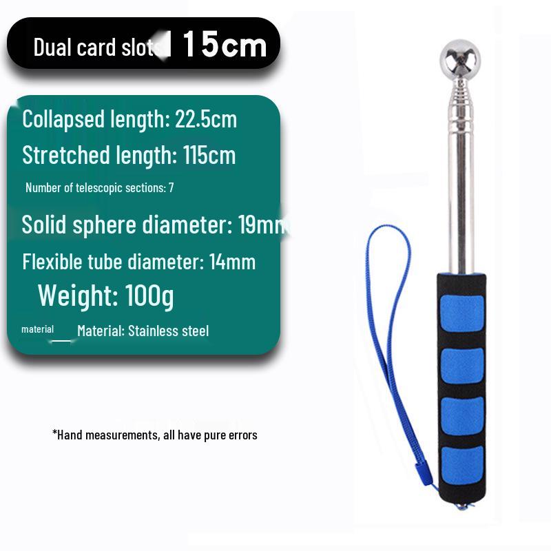 Telescopic Sound Hammer Tile Inspection Tool with Double Slot (98cm/115cm/128cm)