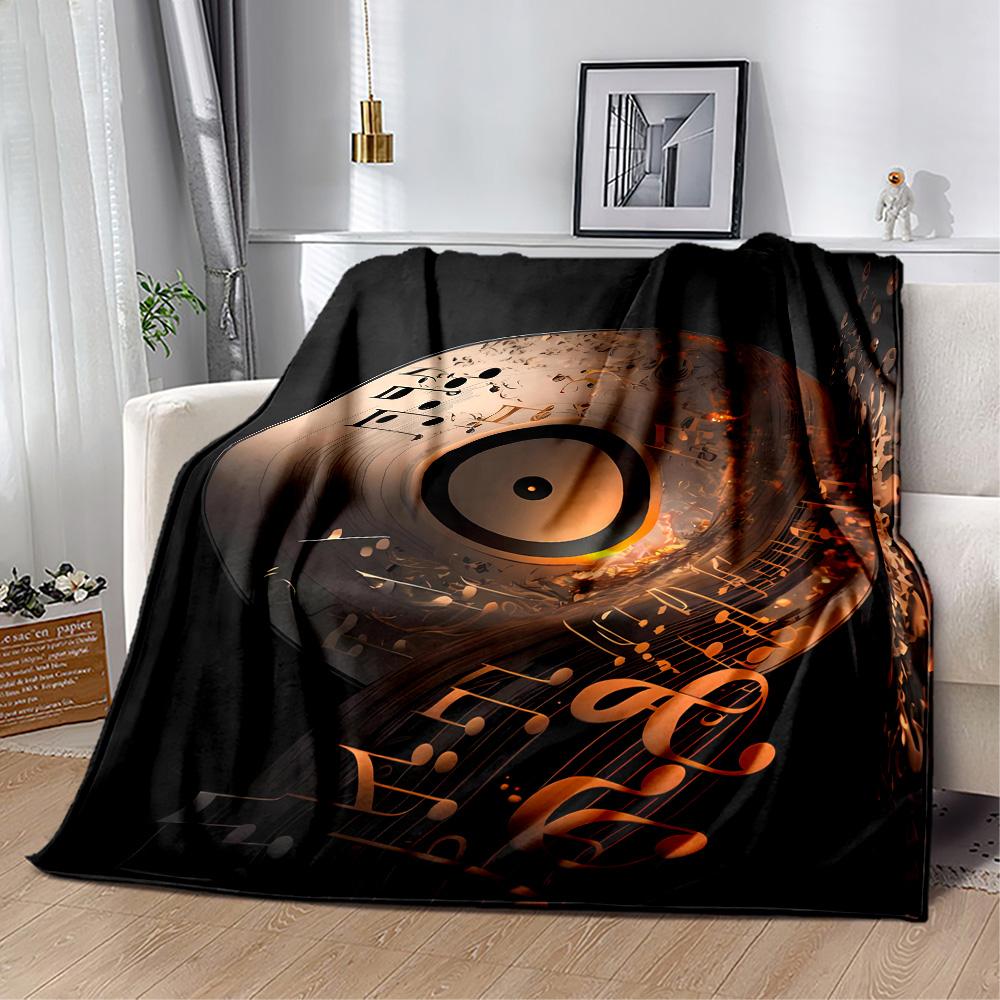 Love Records Blanket Soft Warm Cozy Suitable for Office Chair Couch Office Four Seasons Multipurpose Modern Style Gifts For Family Or Friends