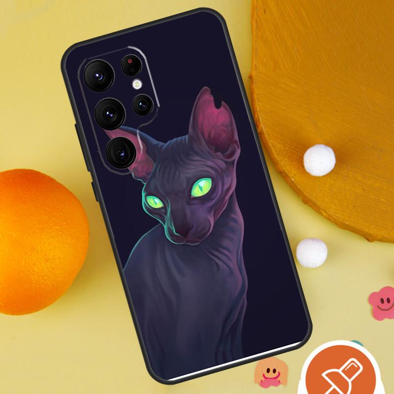 Sphynx Sphinx Cat Case For Samsung Galaxy S25 Ultra S24 S23 S22 S21 Ultra S9 S10 S20 Plus S24 FE Funda Cover