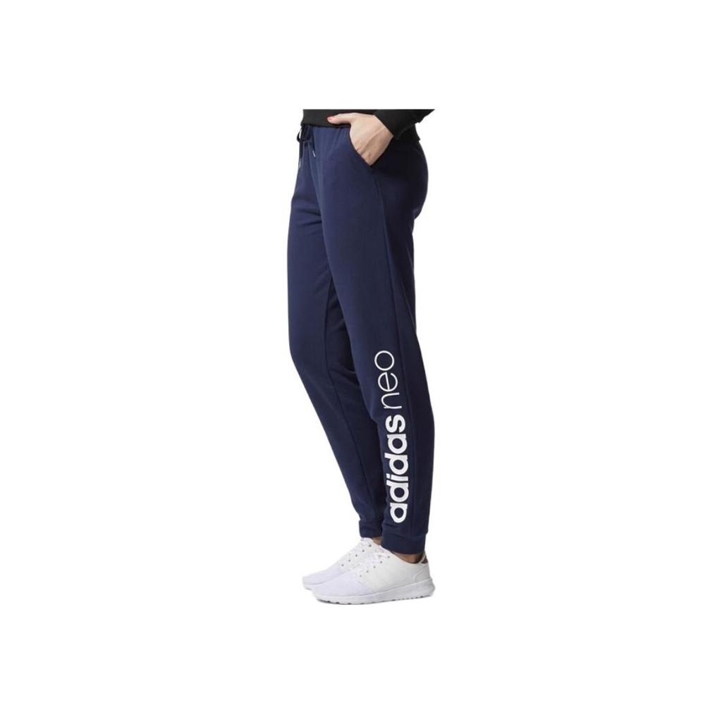 Adidas Neo Side Letter Print Knitted Sports Pants Women Pants Dark-Blue CD2392