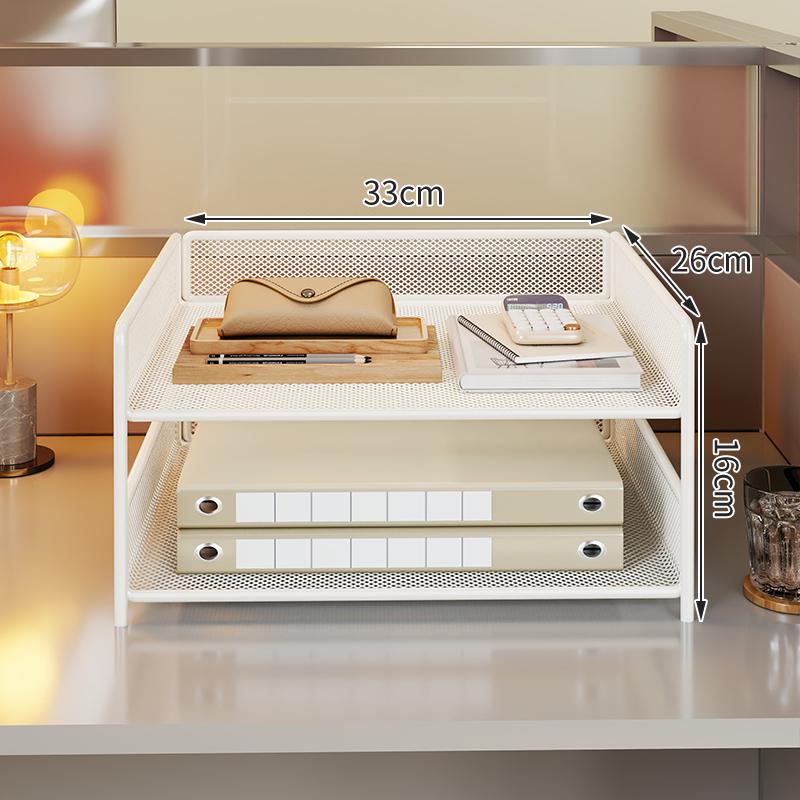 Multi-Functional Metal Document Rack - Large Capacity Office Storage Organizer