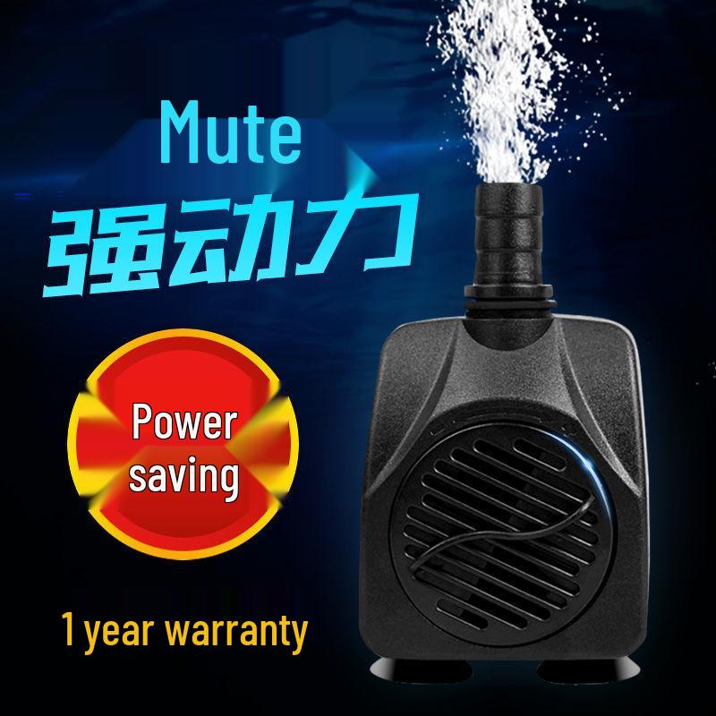 Goldfish Tank Mini Silent Submersible Pump for Rockery Waterfall, Fountain, and Circulation Filter.