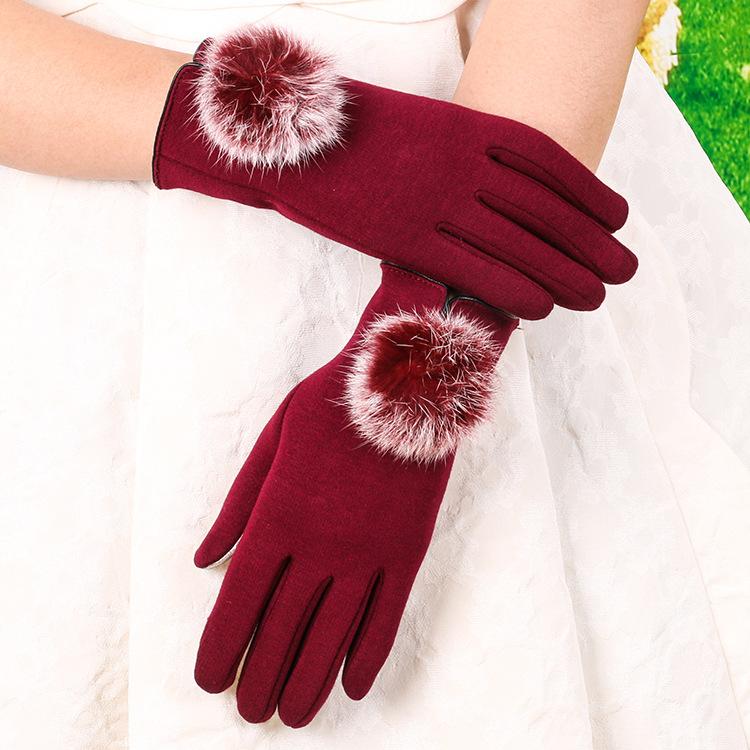 Warm Gloves for Women In Autumn and Winter Outdoor Cycling  Cute Cold Proof Touch Screen Gloves for Women