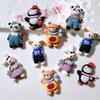 10 Stück Harz Bunt Niedlich Panda Hase Bär Pinguin Hund Flache Rückseite Stein Cartoons Sammelalbum Figurinen DIY Dekor Zubehör Bastelbedarf