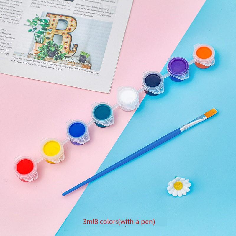 Cartoon DIY Doodle Fan for Children, Cute Hand-Painted Blank Small Fan, Kindergarten Coloring and Painting Plastic Round Fan