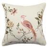 VIKAMA Floral And Bird Print Cushion Cover Rustic Style Fresh Floral Pattern Cushion Living Room And Bedroom Decorative Cushion