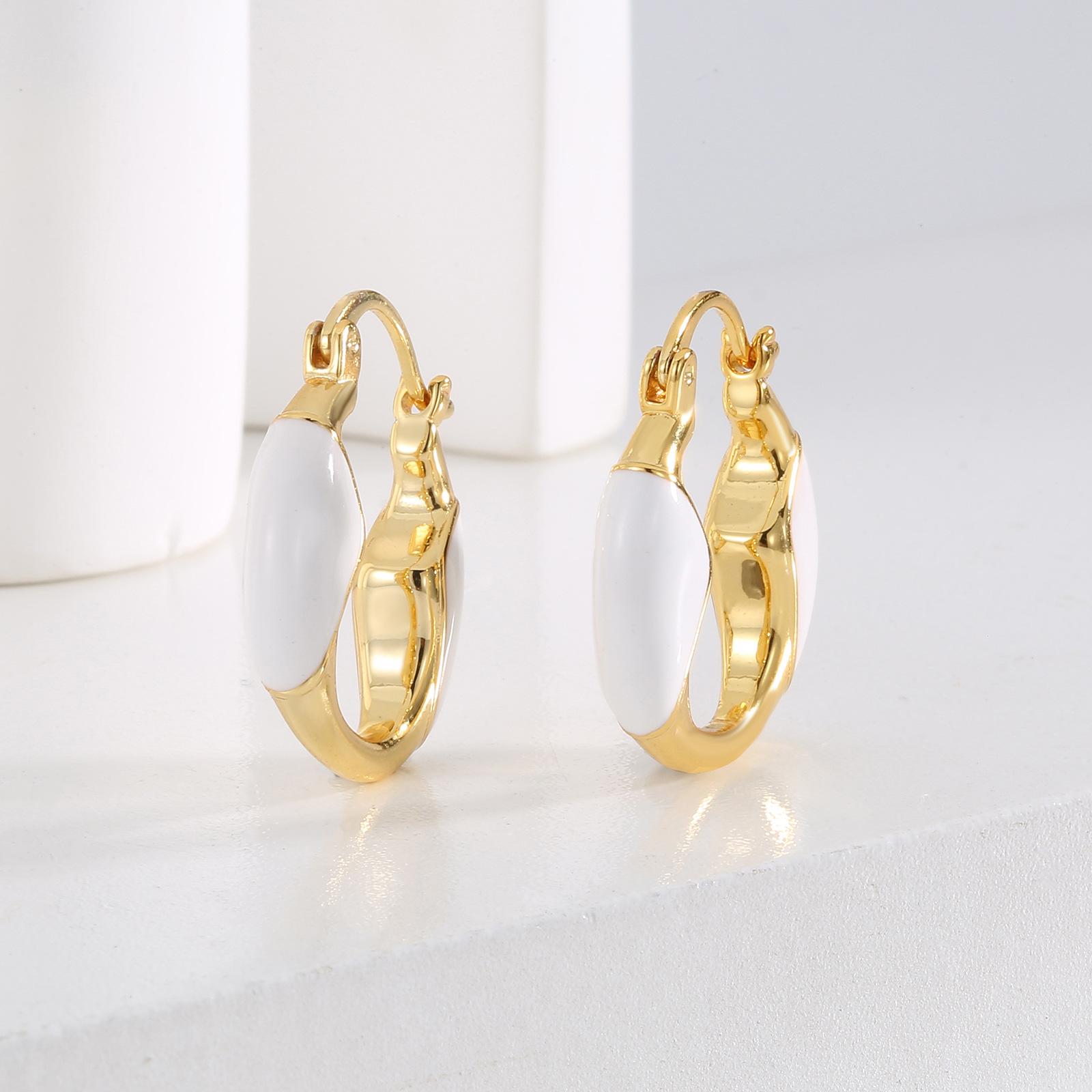 

Серьги женские простые универсальные масляные металлические пряжки для ушей серьги Niche Earrings Fashion Earrings Collection