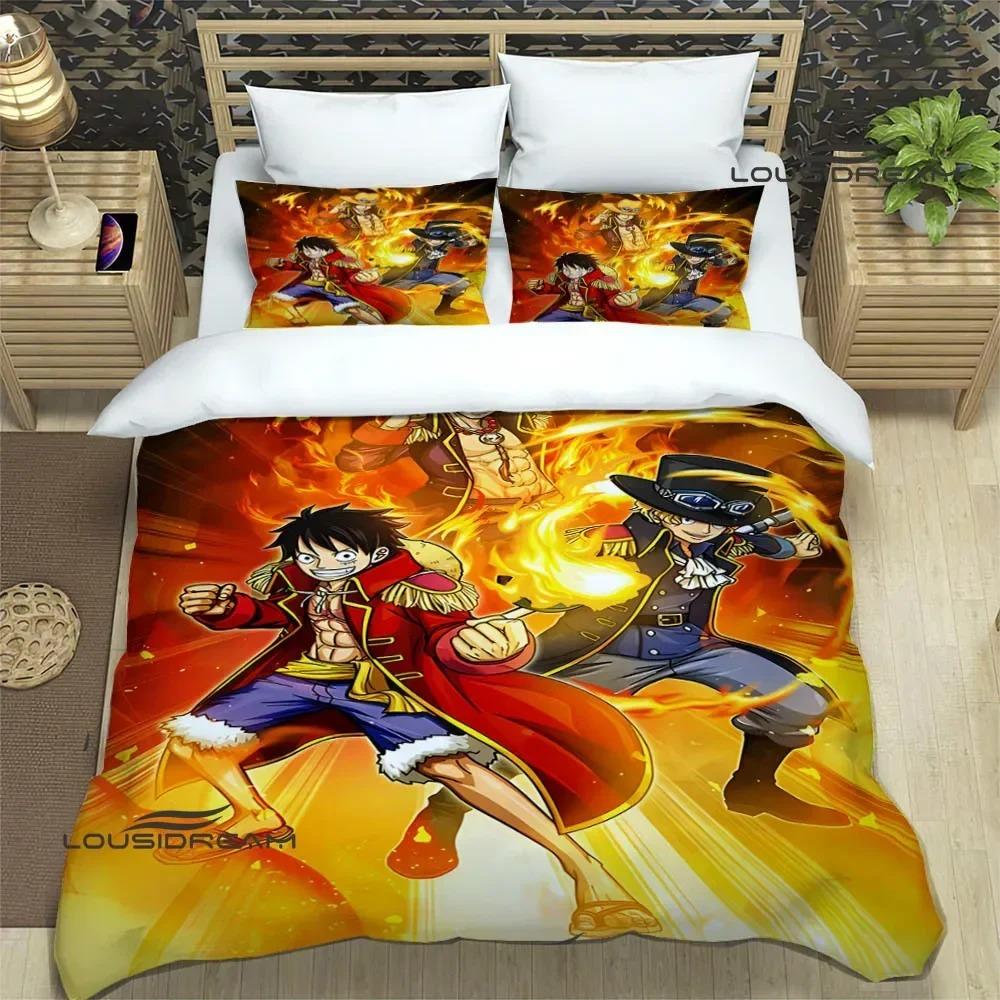 3D cartoon One P-Piece Σετ κρεβατιού εκλεκτά προμήθειες κρεβατιού σετ παπλωματοθήκη παπλώματος κρεβατιού σετ κρεβατιού πολυτελές δώρο γενεθλίων
