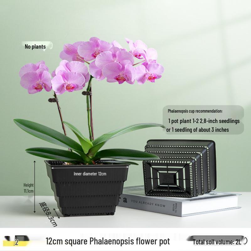 Дышащие пластиковые цветочные горшки с поддонами