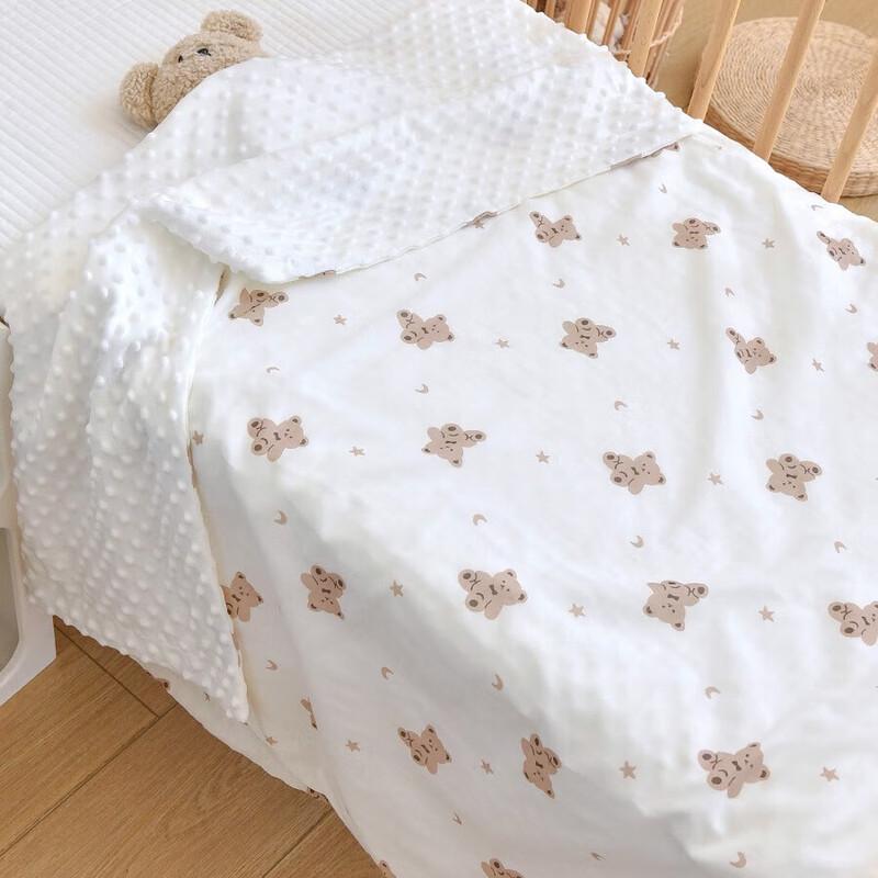 

GPPNKC Baby Gauze Minky Dot Comfort Blanket