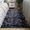 Tie Dye Shaggy Silk Wool Area Rug 40x60cm Modern Square Plush Carpet Soft Carpet for Living Room Bedroom Decor