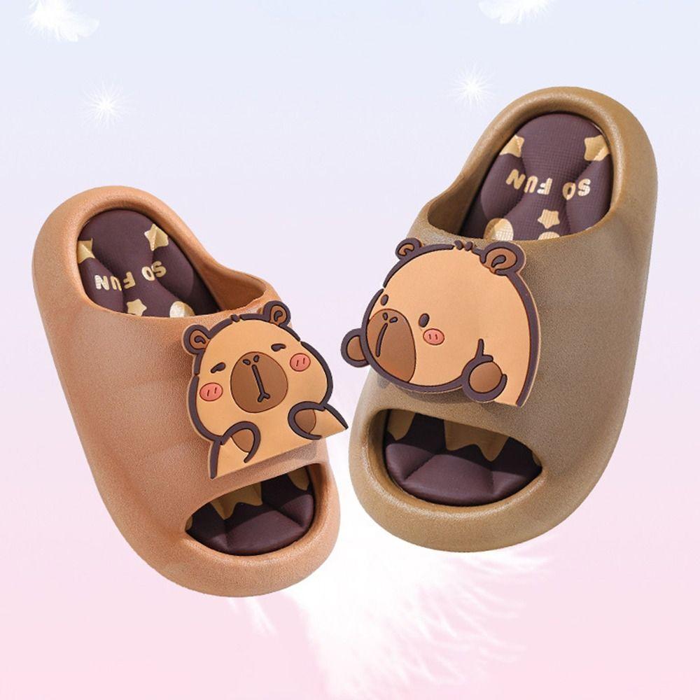 Capybara Home Shoes Non-slip Children's Slippers Cartoon Kids Slippers  for Boys and Girls