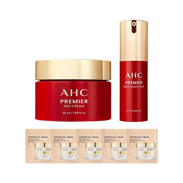 AHC Premier Red Cream 50ml + Red Concentrate 25ml + 5 JAS Cream Samples