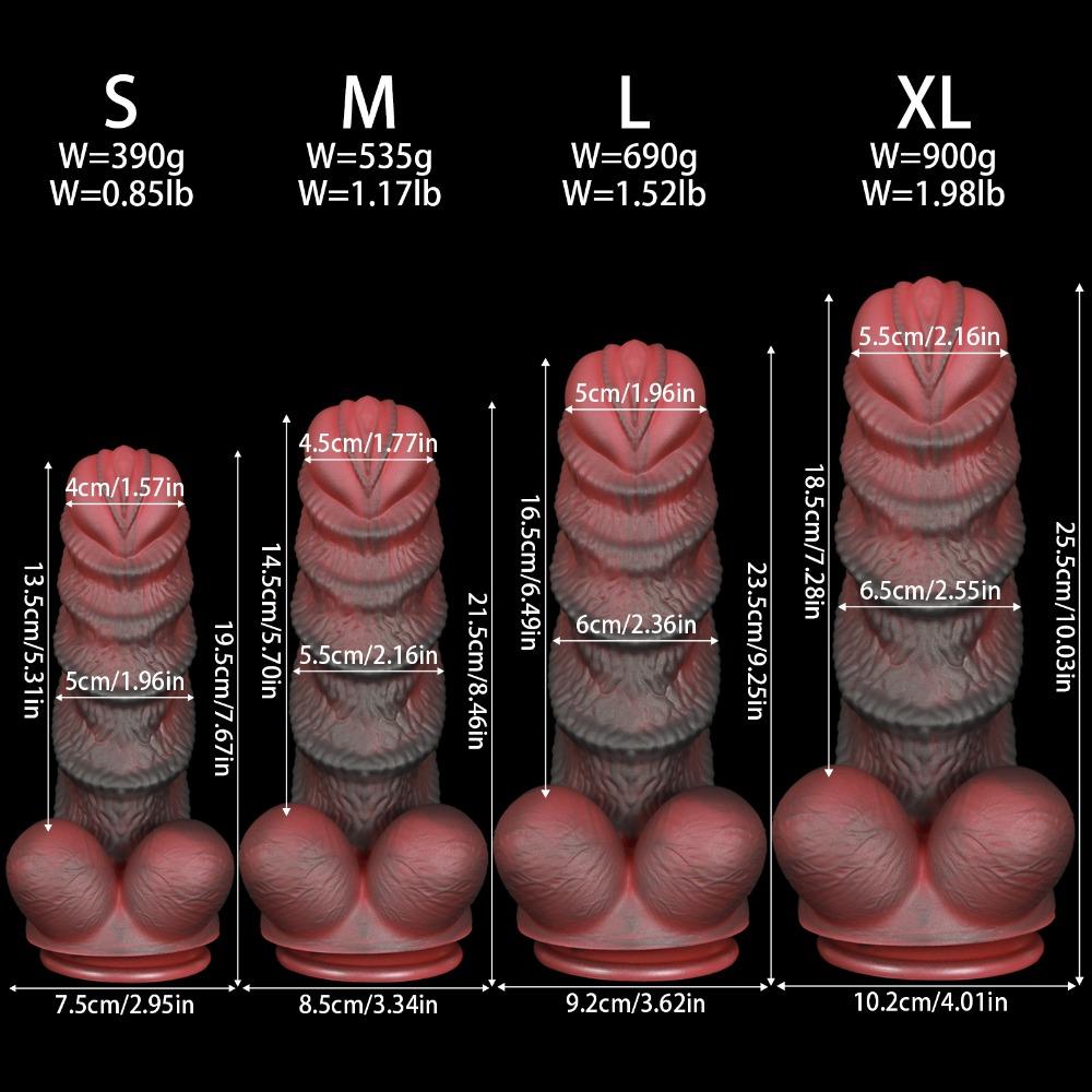 Unique Shaped Silicone Dildo Body-Safe Sex Toy for Men & Women Masturbation